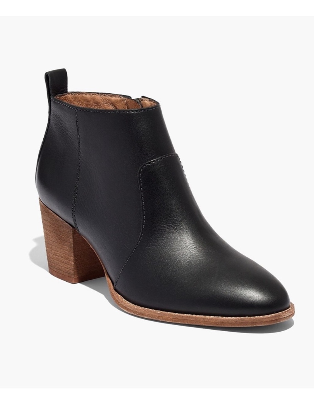Madewell The Brenner Boot, Black Leather - 7.5